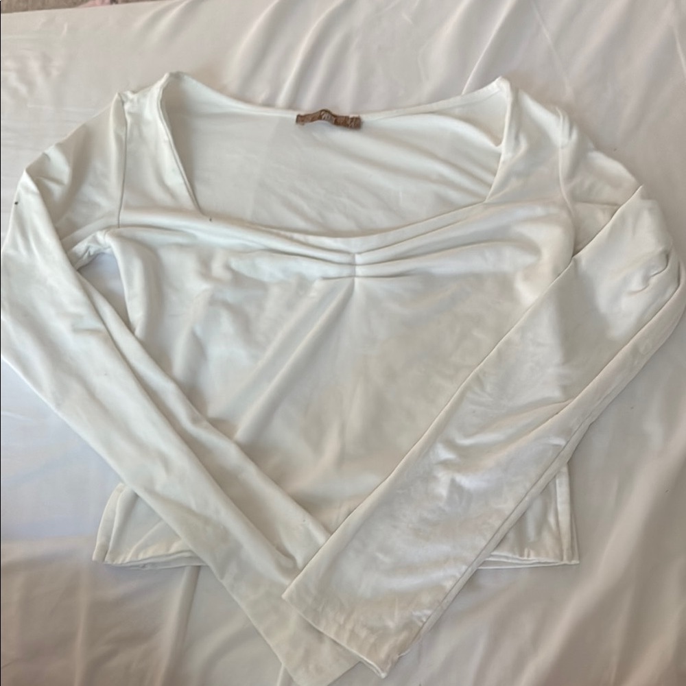 Elegant White Long Sleeve Top